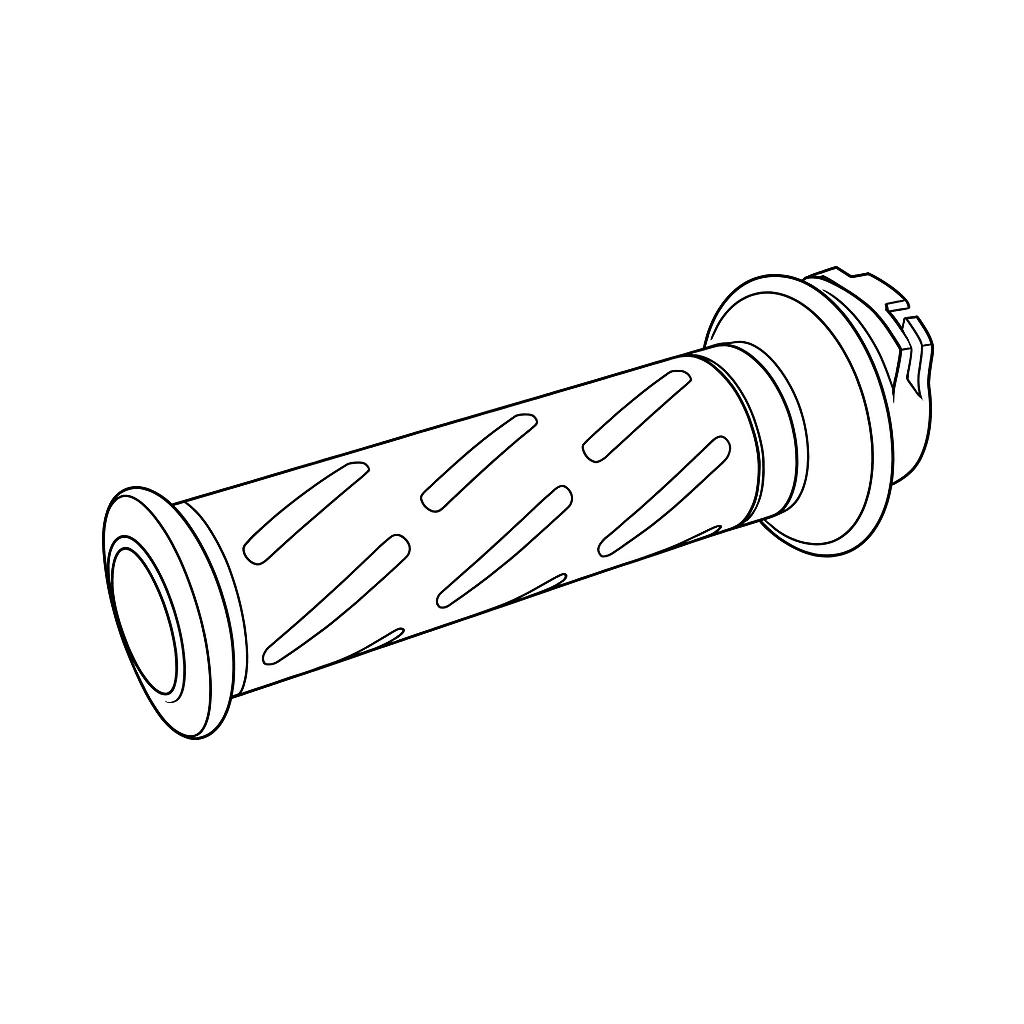 Handlebar Grip - Right - Throttle Side (Includes Pipe) - OEM